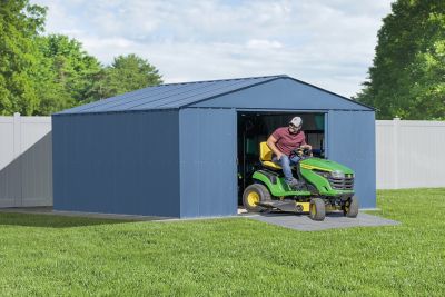Image showing  14 ft. x 12 ft. Classic Metal Shed, Blue Grey