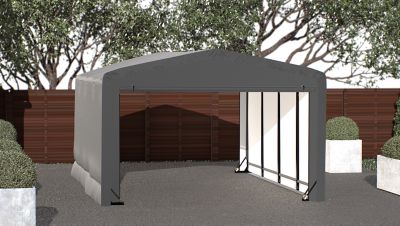 Image showing  12 ft. x 18 ft. x 8 ft. Sheltertube Wind and Snow-Load Rated Garage, Gray
