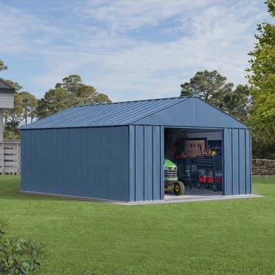 Image showing  12 ft. x 14 ft. Classic Metal Shed, Blue Grey