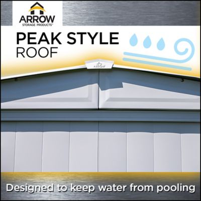 Image showing 9 th Arrow 12 ft. x 14 ft. Classic Metal Shed, Blue Grey