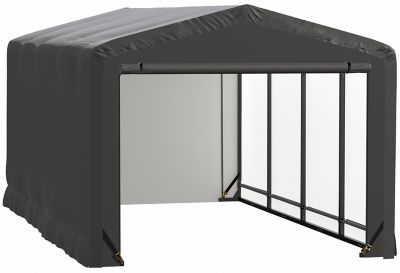 ShelterLogic Sheltertube Wind and Snow-Load Rated Garage, 10 x 18 x8 Gray