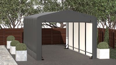 Image showing  Sheltertube Wind and Snow-Load Rated Garage, 10 x 18 x8 Gray
