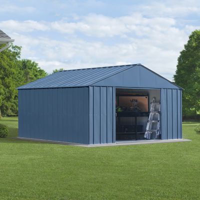 Image showing  12 ft. x 12 ft. Classic Metal Shed, Blue Grey