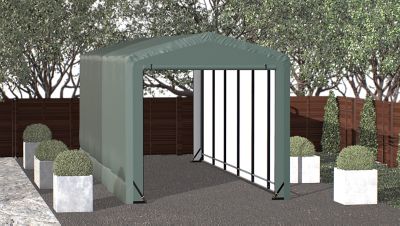 Image showing  10 ft. x 27 ft. x 10 ft. Sheltertube Wind and Snow-Load Rated Garage, Green