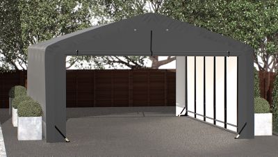 Image showing  Sheltertube Wind and Snow-Load Rated Garage, 20 x 27 x 12 Gray