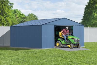 Image showing  14 ft. x 14 ft. Classic Metal Shed, Blue Grey