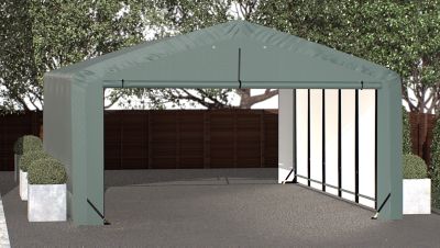 Image showing  Sheltertube Wind and Snow-Load Rated Garage, 20 x 27 x 12 Green