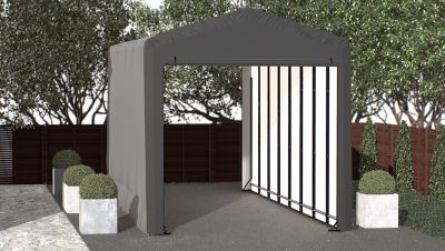 Image showing  Sheltertube Wind and Snow-Load Rated Garage, 14 x 36 x 16 Gray