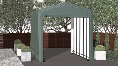 Image showing  Sheltertube Wind and Snow-Load Rated Garage, 14 x 23 x 16 Green