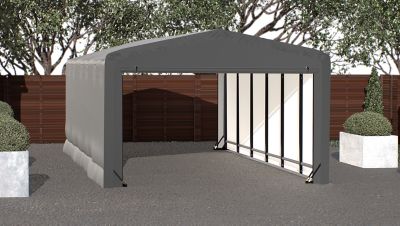 Image showing  12 ft. x 27 ft. x 8 ft. Sheltertube Wind and Snow-Load Rated Garage, Gray