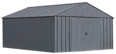 Arrow 12 ft. x 14 ft. Classic Metal Shed, Charcoal