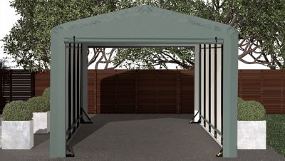 Image showing 6 th ShelterLogic 10 ft. x 23 ft. x 8 ft. Sheltertube Wind and Snow-Load Rated Garage, Green