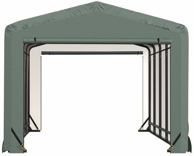Image showing 9 th ShelterLogic 10 ft. x 23 ft. x 8 ft. Sheltertube Wind and Snow-Load Rated Garage, Green