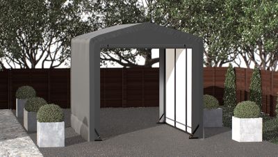 Image showing  Sheltertube Wind and Snow-Load Rated Garage, 10 x 14 x 10 Gray