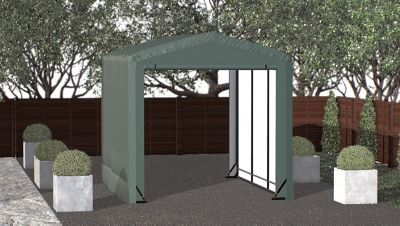 Image showing  Sheltertube Wind and Snow-Load Rated Garage, 10 x 14 x 10 Green