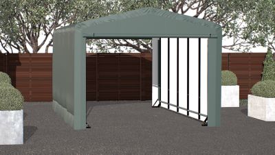 Image showing  Sheltertube Wind and Snow-Load Rated Garage, 12 x 23 x 10 Green