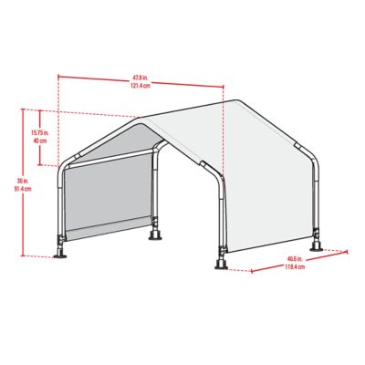 Image showing  Indoor/Outdoor Steel Pet Shelter with Polyester Cover, 4 ft. x 4 ft. x 3 ft.