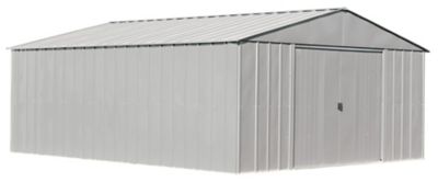 Arrow 14 ft. x 17 ft. Classic Metal Shed, Flute Grey