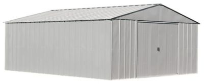 Image showing  14 ft. x 17 ft. Classic Metal Shed, Flute Grey
