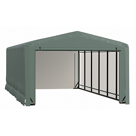 ShelterLogic Sheltertube Wind and Snow-Load Rated Garage, 12 x 23 x 8 Green