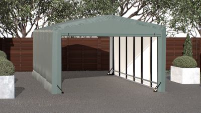 Image showing  12 ft. x 27 ft. x 8 ft. Sheltertube Wind and Snow-Load Rated Garage, Green