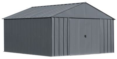 Arrow 12 ft. x 12 ft. Classic Metal Shed, Charcoal