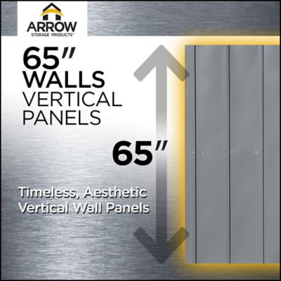 Image showing 7 th Arrow 12 ft. x 12 ft. Classic Metal Shed, Charcoal