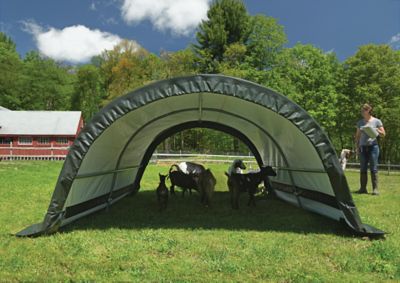 Image showing  8 x 10 x 5 ft. Small Livestock Portable Shelter, Round