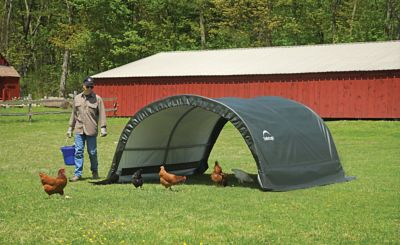 Image showing 6 th ShelterLogic 8 x 10 x 5 ft. Small Livestock Portable Shelter, Round