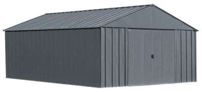 Arrow 12 ft. x 17 ft. Classic Metal Shed, Charcoal
