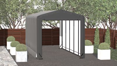 Image showing  Sheltertube Wind and Snow-Load Rated Garage, 10 x 23 x 10 Gray
