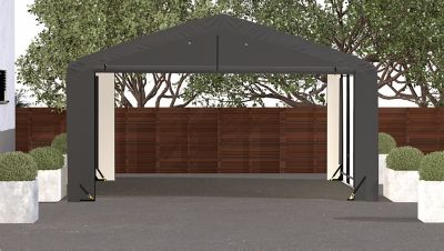 Image showing 6 th ShelterLogic Sheltertube Wind and Snow-Load Rated Garage, 20 x 23 x 10 Gray
