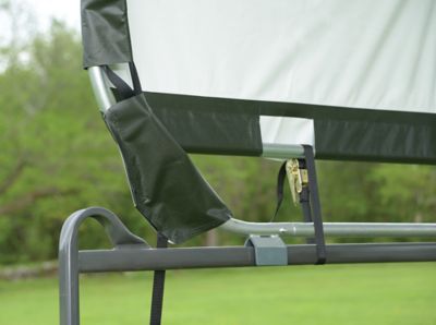 Image showing  10 x 10ft. Corral Shelter Livestock Shade, Powder Coated Green
