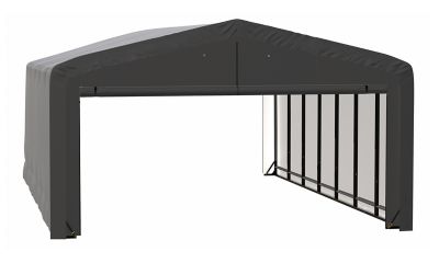 Image showing 8 th ShelterLogic Sheltertube Wind and Snow-Load Rated Garage, 20 x 32 x 12 Gray