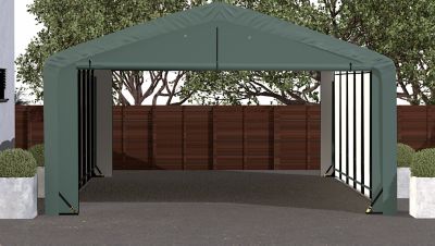 Image showing 6 th ShelterLogic Sheltertube Wind and Snow-Load Rated Garage, 20 x 32 x 10 Green