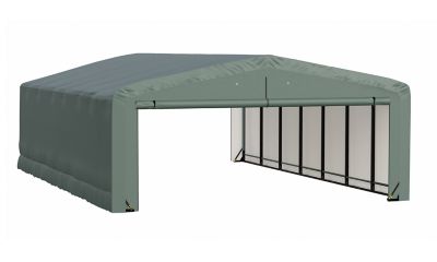 Image showing 8 th ShelterLogic Sheltertube Wind and Snow-Load Rated Garage, 20 x 32 x 10 Green