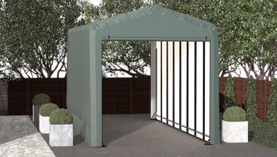 Image showing  Sheltertube Wind and Snow-Load Rated Garage, 14 x 36 x 16 Green