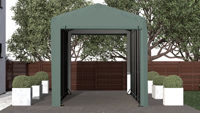 Image showing 6 th ShelterLogic Sheltertube Wind and Snow-Load Rated Garage, 14 x 36 x 16 Green