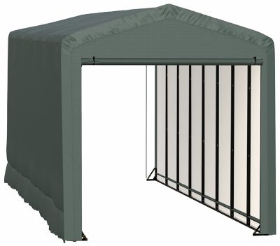 Image showing 8 th ShelterLogic Sheltertube Wind and Snow-Load Rated Garage, 14 x 36 x 16 Green