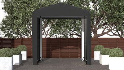 Image showing 6 th ShelterLogic Sheltertube Wind and Snow-Load Rated Garage, 14 x 18 x 16 Gray