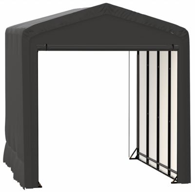Image showing 8 th ShelterLogic Sheltertube Wind and Snow-Load Rated Garage, 14 x 18 x 16 Gray