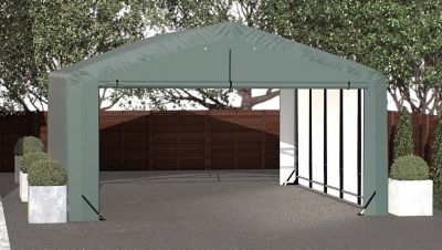 Image showing  Sheltertube Wind and Snow-Load Rated Garage, 20 x 23 x 12 Green