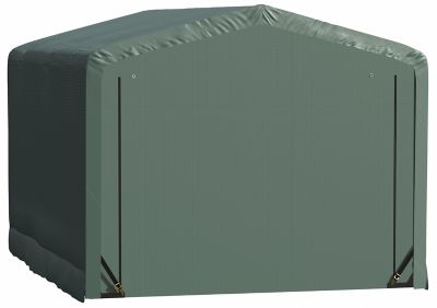 Image showing 7 th ShelterLogic 10 ft. x 14 ft. x 8 ft. Sheltertube Wind and Snow-Load Rated Garage, Green