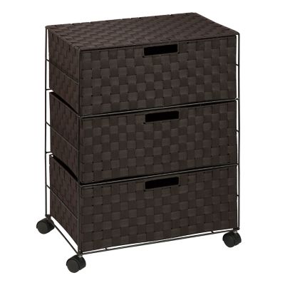 Honey-Can-Do Espresso 3 Drawer Chest Wheels