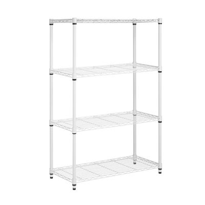 Honey-Can-Do 4-Tier Heavy-Duty Adjustable Shelving Unit with 250 lb. Weight Capacity, White