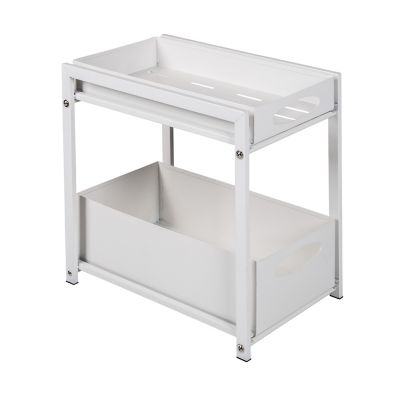 Honey-Can-Do Metal Kitchen Cabinet Organizer with Drawers, White, KCH-09604