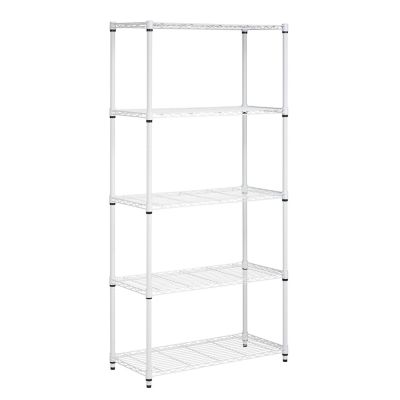 Honey-Can-Do 5-Tier Heavy-Duty Adjustable Shelving Unit with 350 lb. Shelf Capacity, White Moreover, it’s very durable, it’s a big shelving no kidding, can fit a lot of stuffs