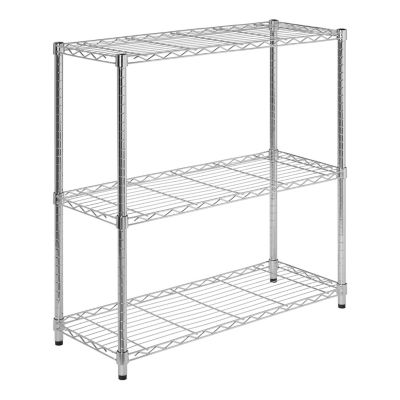 Honey-Can-Do 3-Tier Heavy-Duty Adjustable Shelf Storage Unit with 200 lb. Shelf Capacity, Chrome