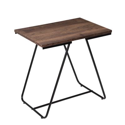 Honey-Can-Do Square Side Table, Black