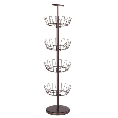 Honey-Can-Do 4-Tier Revolving 24-Pair Bronze Shoe Tree